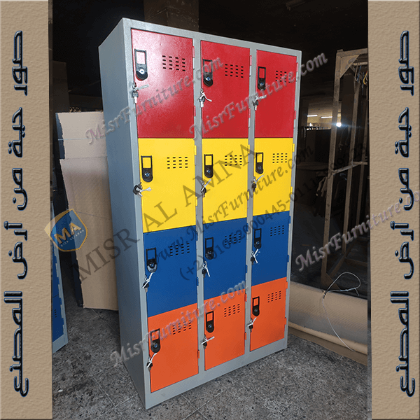 دولاب لاعبين و نوادى حديد لوكر 12 ضلفة/باب